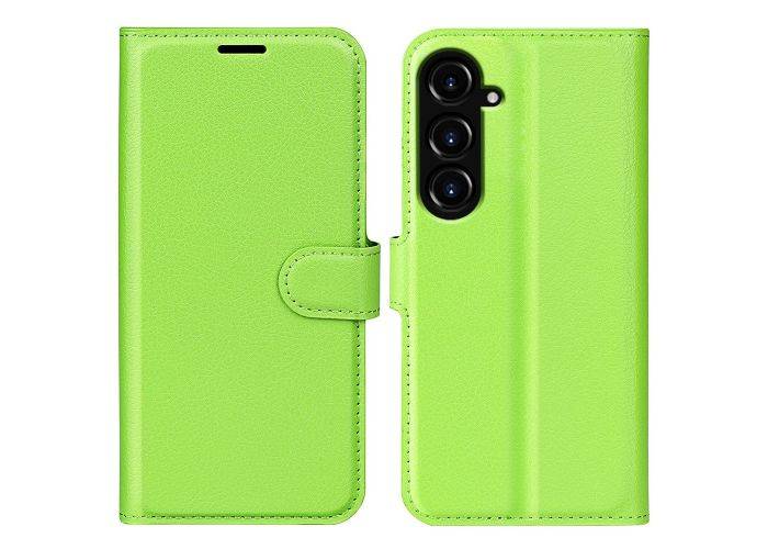 Samsung Galaxy S23 FE - Læder cover / pung - Grøn