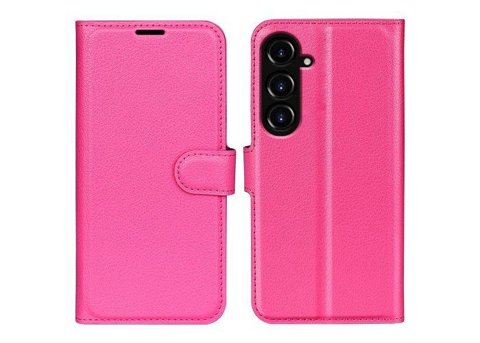 Samsung Galaxy S23 FE - Læder cover / pung - Rosa