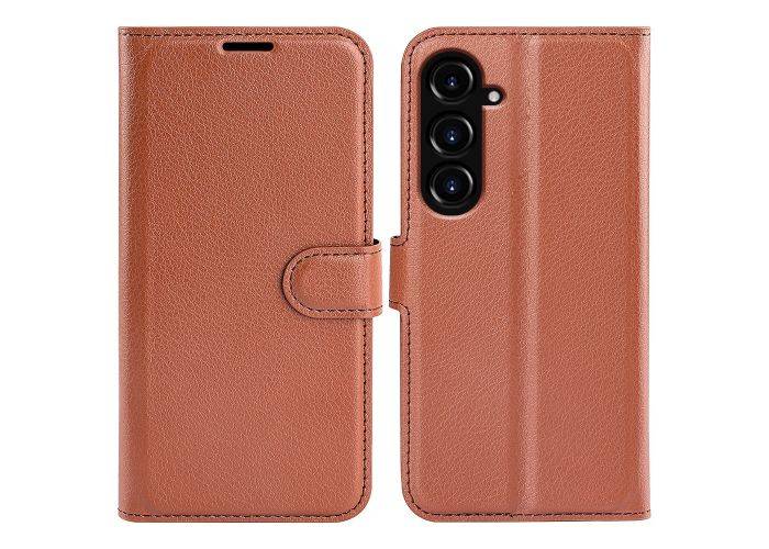Samsung Galaxy S23 FE - Læder cover / pung - Brun