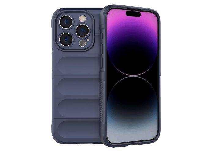 iPhone 15 Pro - WAVE fleksibel gummi cover - Mørkeblå