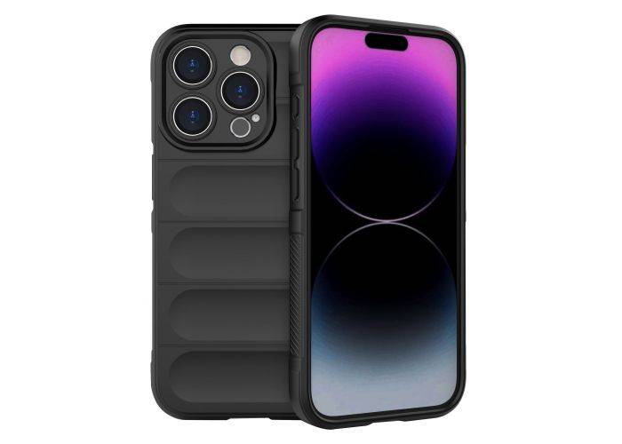 iPhone 15 Pro Max - WAVE fleksibel gummi cover - Sort