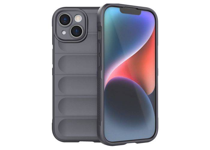 iPhone 15 - WAVE fleksibel gummi cover - Mørkegrå