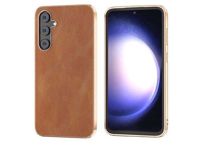 Samsung Galaxy S23 FE - Slim Fit læder cover - Brun