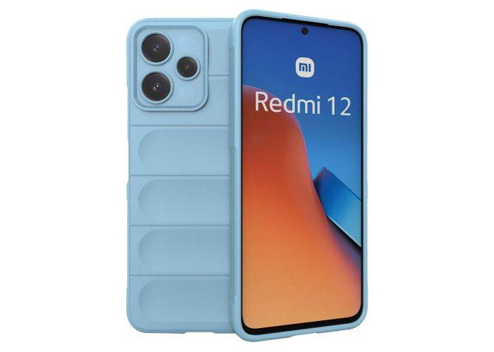 Xiaomi Redmi 12 5G - Wave gummi cover - Lyseblå