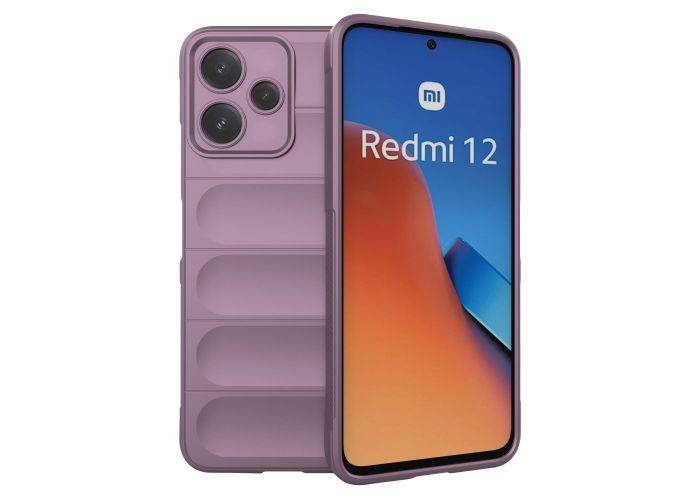 Xiaomi Redmi 12 5G - Wave gummi cover - Lys lilla