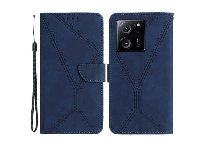 Xiaomi 13T / 13T Pro - Læder cover / pung - Aftagelig strop - Blå