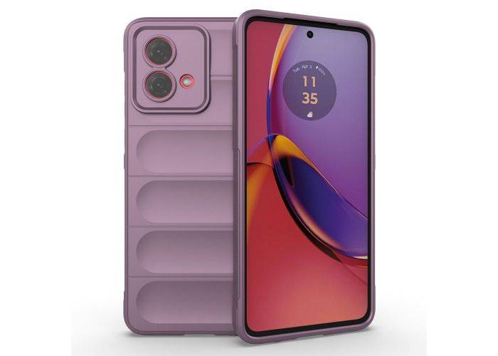 Motorola G84 5G - Wave gummi cover - Lys lilla