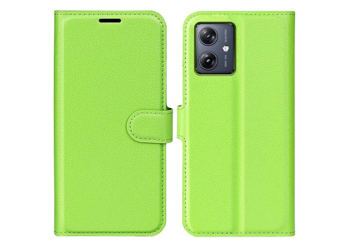 Motorola G54 5G - Læder cover / pung - Grøn