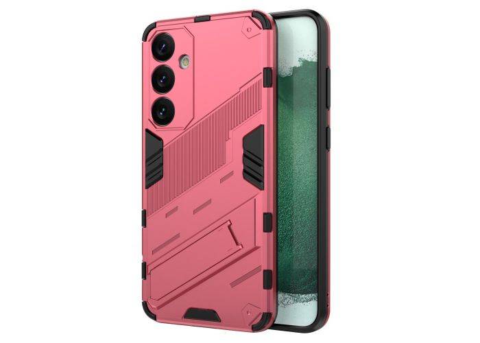 Samsung Galaxy S24 Plus - Shockproof Hybrid cover med kickstand - Rosa