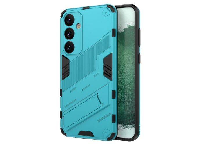 Samsung Galaxy S24 Plus - Shockproof Hybrid cover med kickstand - Lyseblå