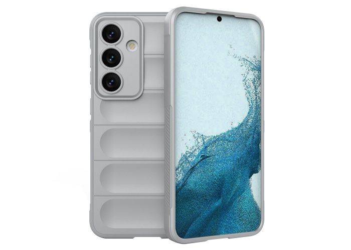 Samsung Galaxy S24 Plus - Wave gummi cover - Lysegrå