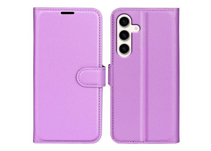 Samsung Galaxy S24 Plus - Læder cover / pung - Lilla