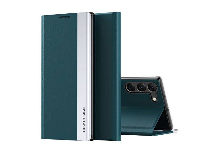 Samsung Galaxy S24 Plus - Slim læder flip cover - Grøn