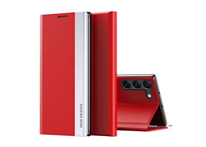 Samsung Galaxy S24 Plus - Slim læder flip cover - Rød