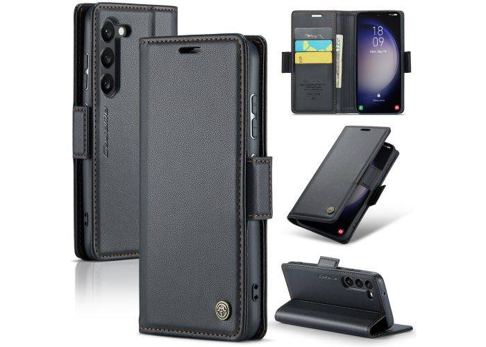 Samsung Galaxy S24 Plus - CASEME RFID læder cover / pung - Sort