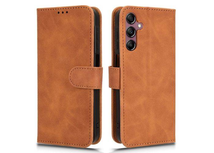 Samsung Galaxy A15 4G - Læder pung / cover - Brun