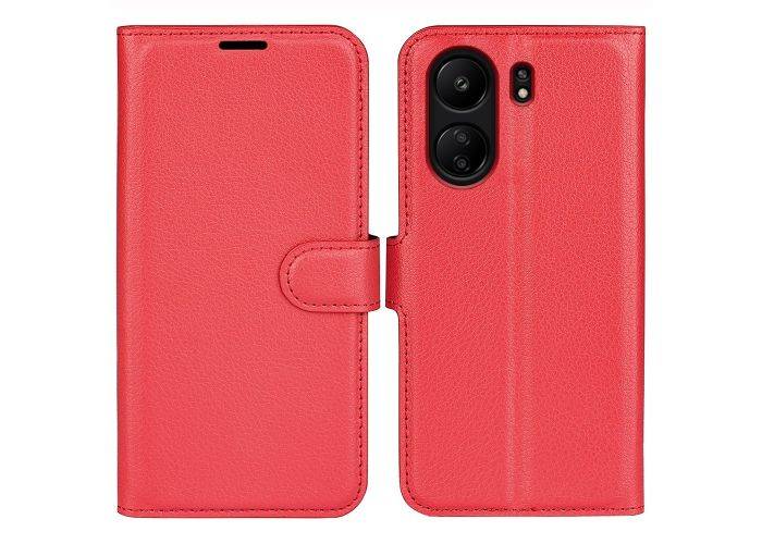 Xiaomi Redmi 13C 4G - Læder cover / pung - Rød