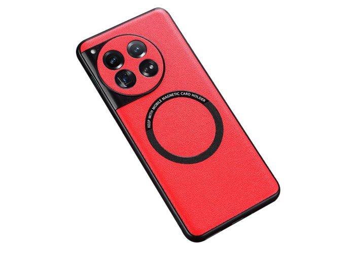 OnePlus 12 5G - Magnetisk læder bagcover - Magsafe kompatibel - Rød