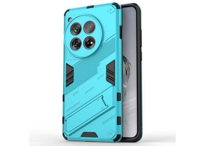 OnePlus 12 5G - Armor shockproof hybrid cover m/kickstand - Lyseblå