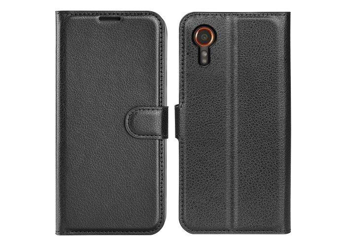 Samsung Galaxy Xcover 7 - Læder cover / pung - Sort
