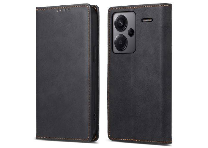 Xiaomi Redmi Note 13 Pro Plus 5G - RFID slim læder cover - Sort