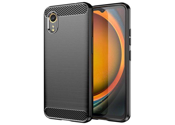 Samsung Galaxy Xcover 7 - Gummi cover - Børstet design - Sort