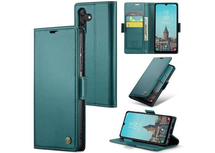 Samsung Galaxy A25 5G - CASEME RFID læder cover - Grøn