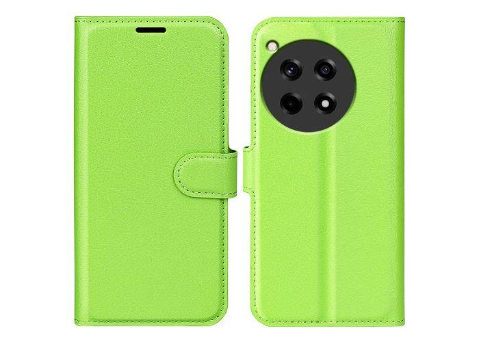 OnePlus 12R 5G - Læder cover / pung - Grøn