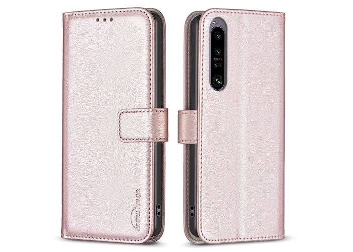 Sony Xperia 1 VI - BINFEN læder cover / pung - Rosa guld
