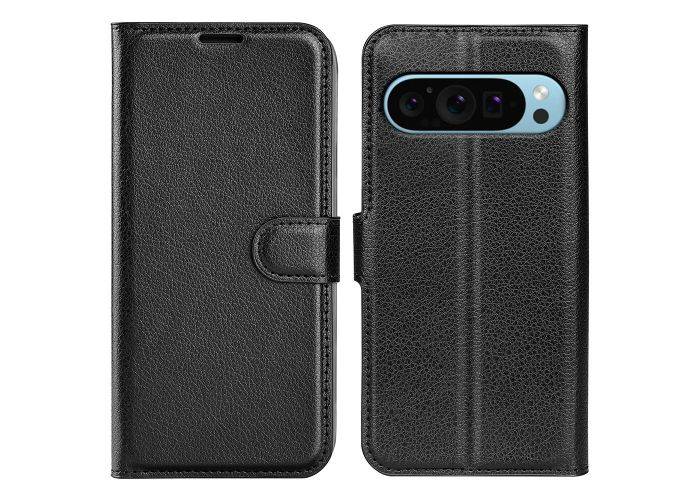 Google Pixel 9 / Pixel 9 Pro - Læder cover / pung - Sort