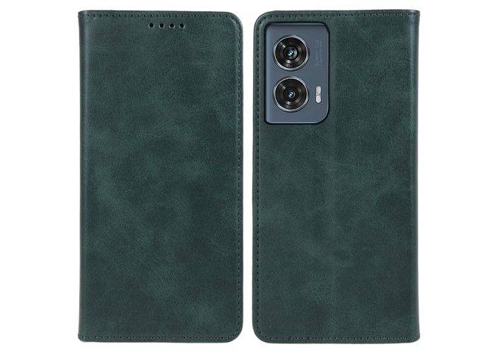 Motorola Edge 50 Fusion - Flip læder cover / pung - Grøn