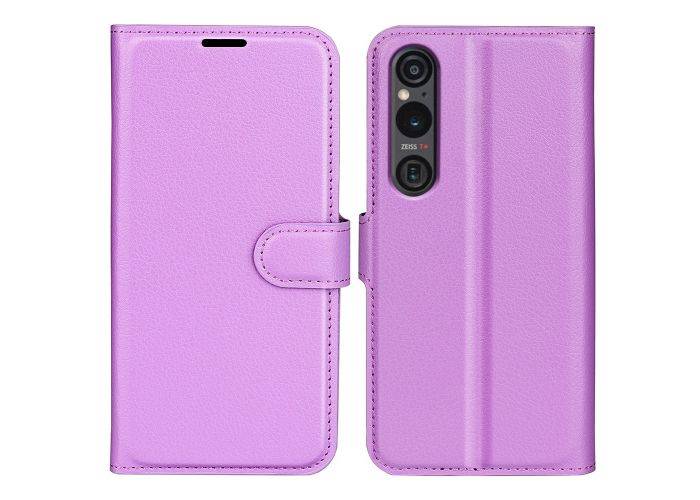 Sony Xperia 1 VI - Læder cover / pung - Lilla