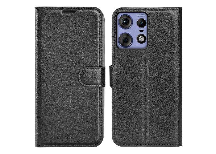 Motorola Edge 50 Pro 5G - Læder cover / pung - Sort