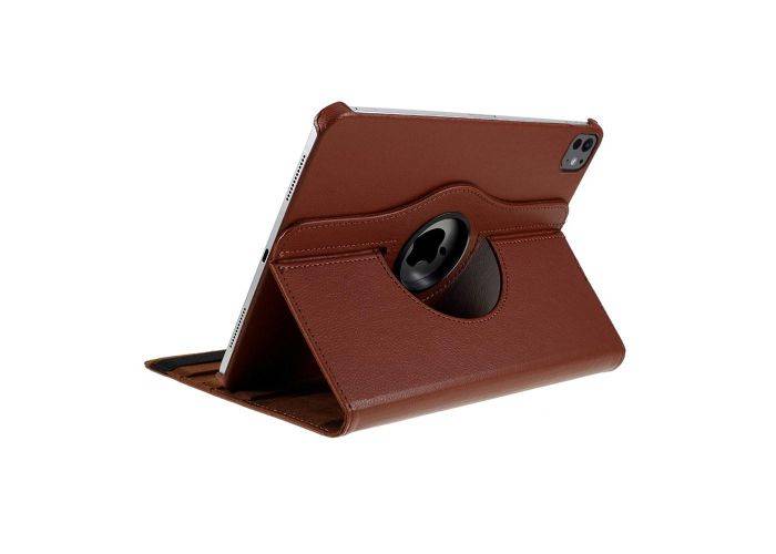 iPad Pro 13 (2024/2025) - Læder cover 360 grader roterbar - Brun