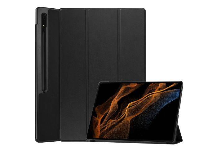 Samsung Galaxy Tab S10 Ultra - Tri-Fold læder cover - Sort