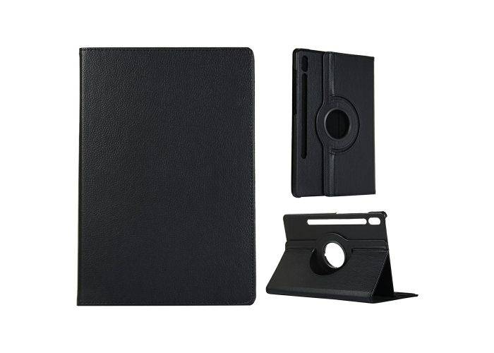 Samsung Galaxy Tab S10 FE Plus - Læder cover 360 grader roterbar - Sort