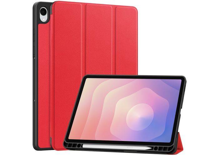 Samsung Galaxy Tab S11 - Tri-Fold læder cover - Rød