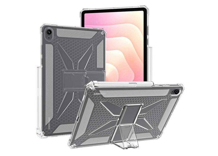 Samsung Galaxy Tab S11 - Shockproof Hybrid cover med kickstand - Transparent