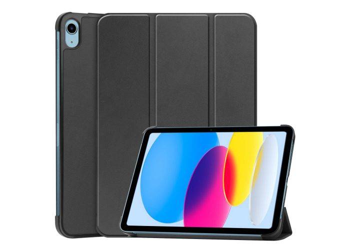 iPad 11 A16 (2025) / iPad 10.9 (2022) - Tri-Fold læder cover - Wake up/sleep funktion - Sort
