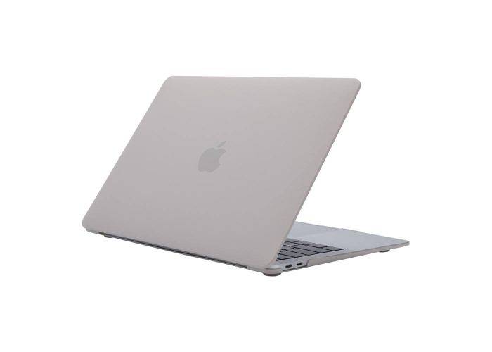 MacBook Air 13 M5/M4/M3/M2 (2026/2025/2024/2022) - Slim hard cover til front og bagside - Rock Grey