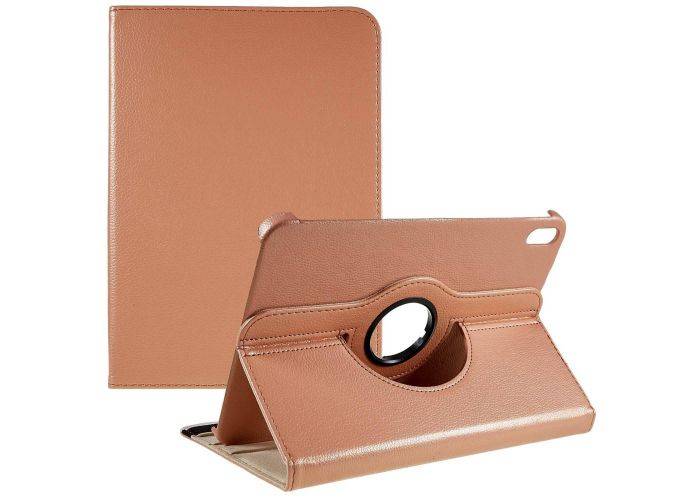 iPad 11 A16 (2025) / iPad 10.9 (2022) - Læder cover 360 grader roterbar - Guld