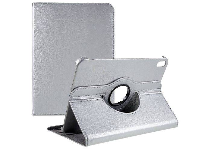 iPad 11 A16 (2025) / iPad 10.9 (2022) - Læder cover 360 grader roterbar - Sølv/grå