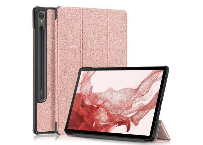 Samsung Galaxy Tab S9 - Tri-Fold læder cover - Wake up/sleep funktion - Rosa guld