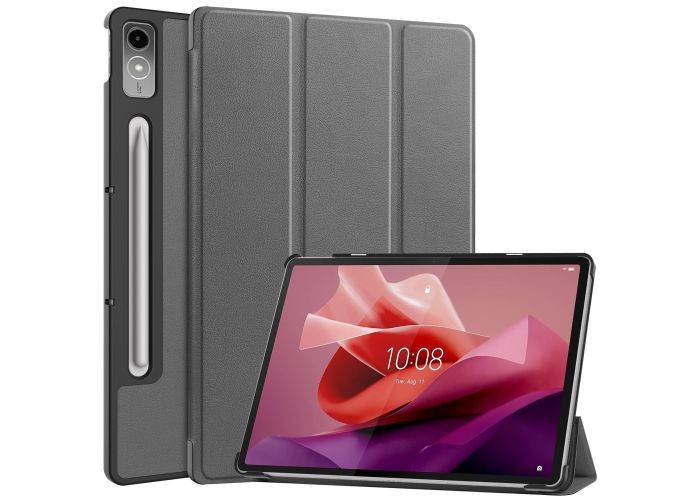 Lenovo Tab P12 - Tri-Fold læder cover - Grå