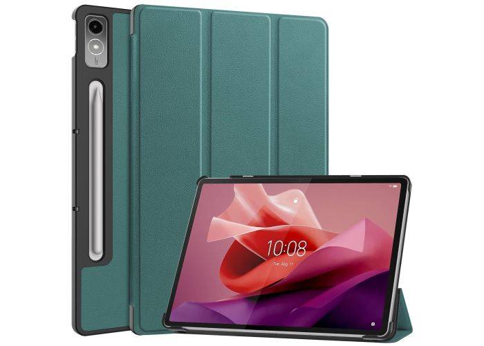Lenovo Tab P12 - Tri-Fold læder cover - Dybgrøn