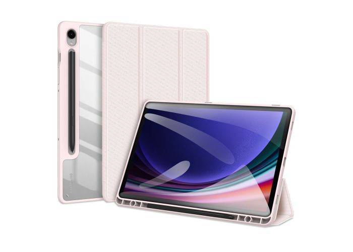 Samsung Galaxy Tab S9 FE - DUX DUCIS Toby Tri-Fold læder cover - Pink