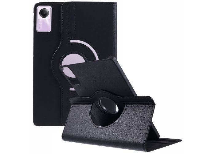 Xiaomi Redmi Pad SE - Læder cover 360 grader roterbar - Sort
