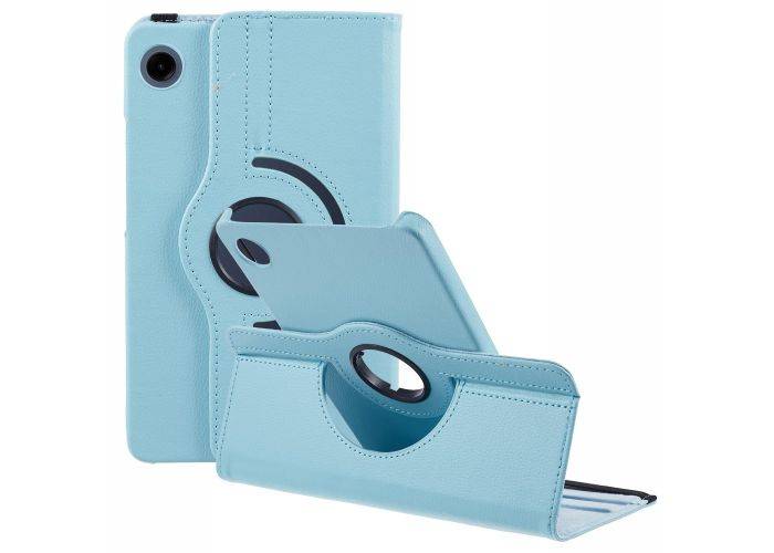 Samsung Galaxy Tab A9 8.7" / Tab A11 8.7" - Læder cover 360 grader roterbar - Lyseblå