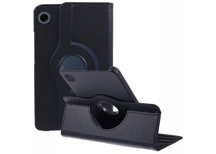 Samsung Galaxy Tab A9 8.7" / Tab A11 8.7" - Læder cover 360 grader roterbar - Sort