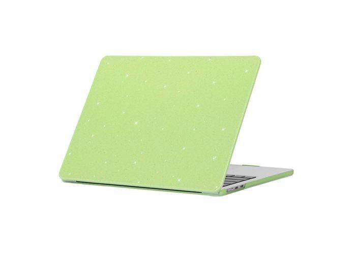 MacBook Air 13 M3 / Air 13 M2 (2024/2022) - Glitter shockproof cover til front & bagside - Grøn